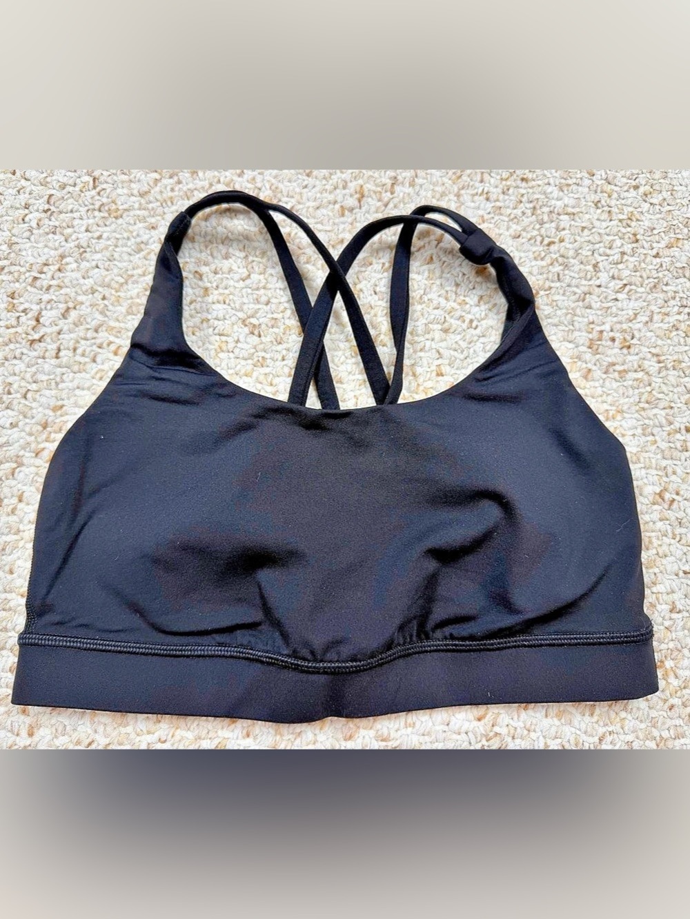 lululemon Energy Bra Black Sports Bra Size 6